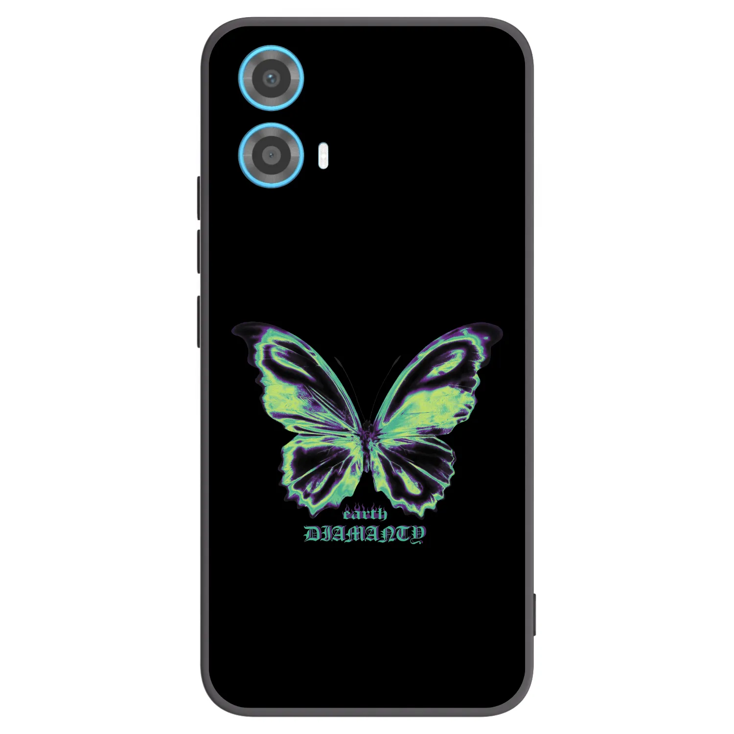 Picasee crna silikonska maskica za Motorola Moto G34 5G - Diamanty Blue
