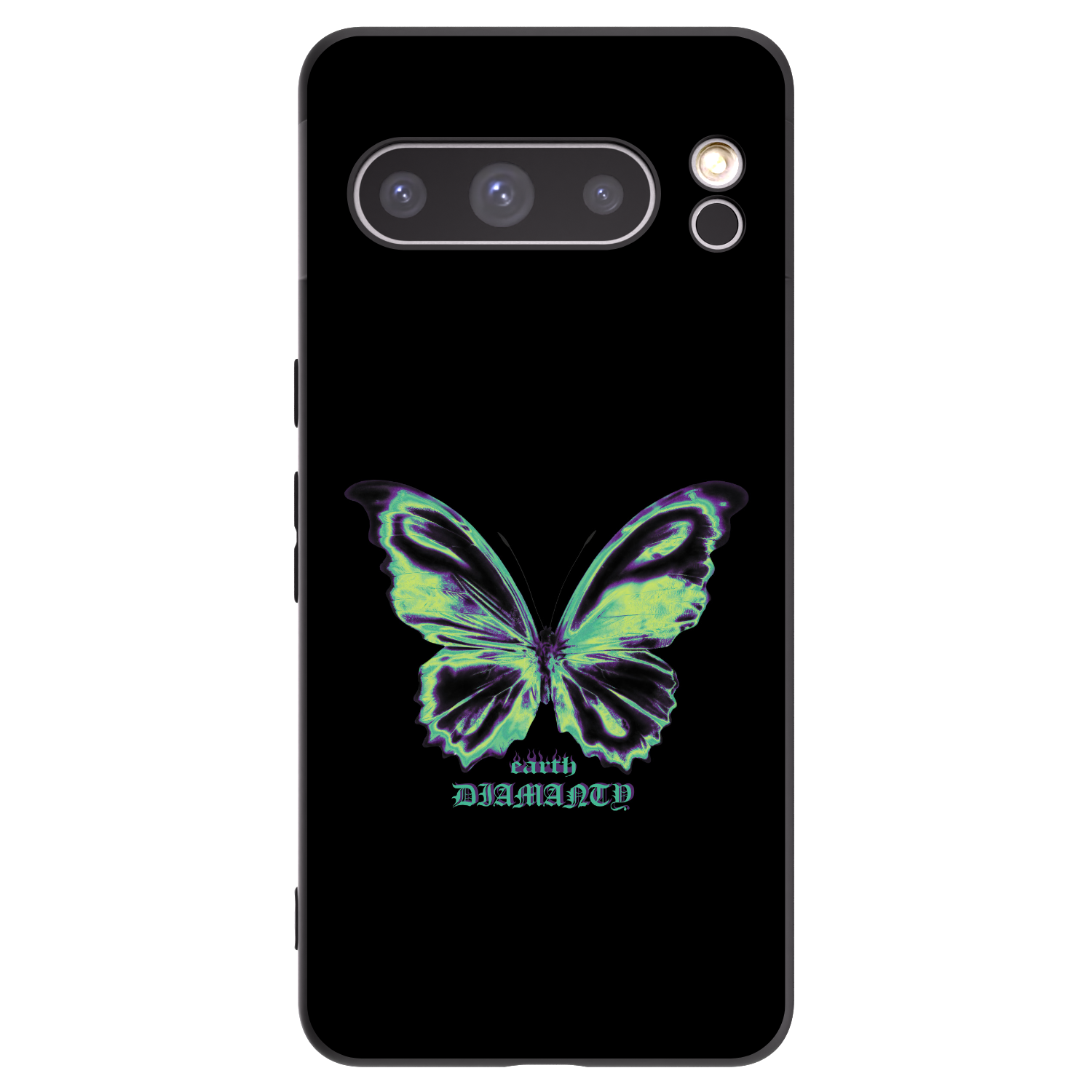 Picasee crna silikonska maskica za Google Pixel 8 Pro - Diamanty Blue