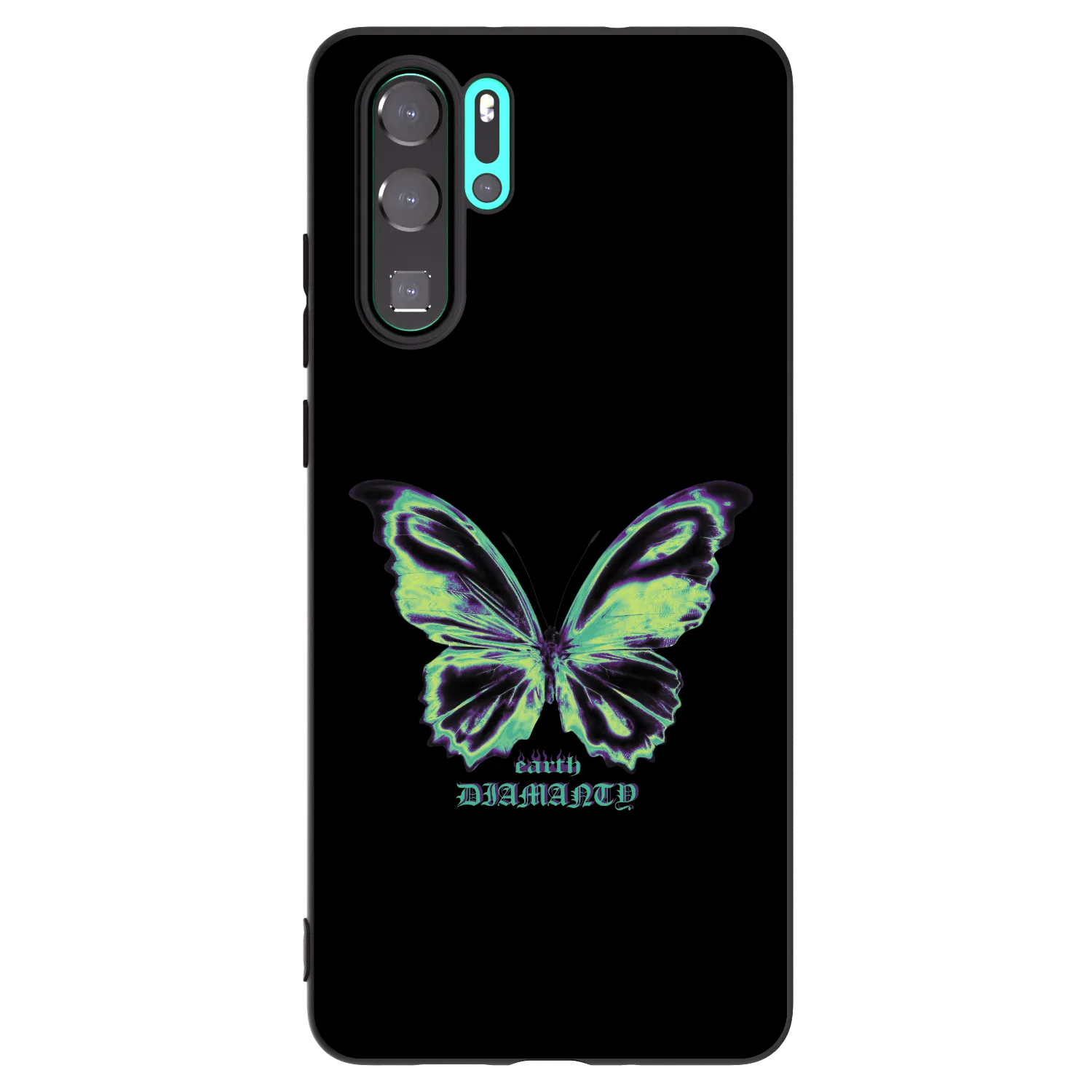 Picasee crna silikonska maskica za Huawei P30 Pro - Diamanty Blue