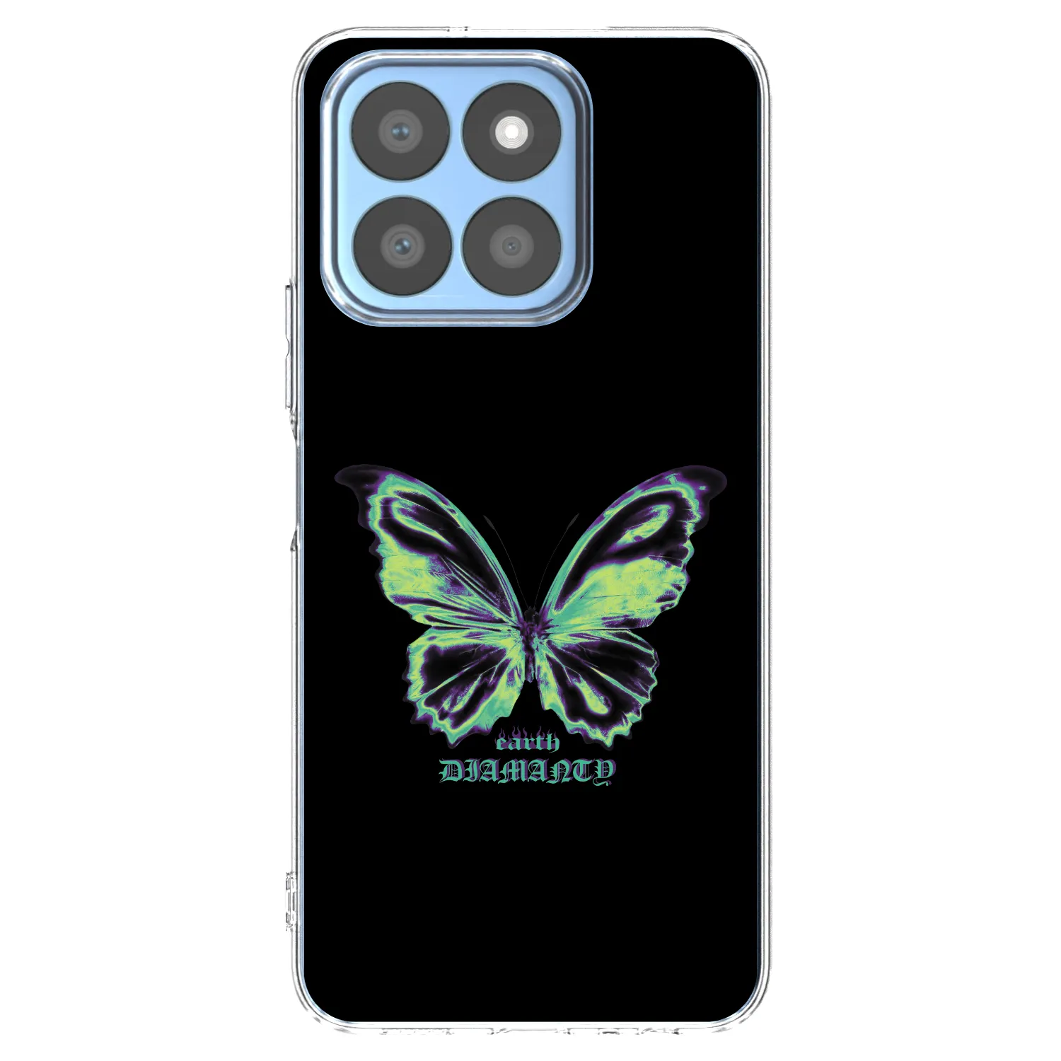 Picasee silikonska prozirna maskica za Honor X8c - Diamanty Blue