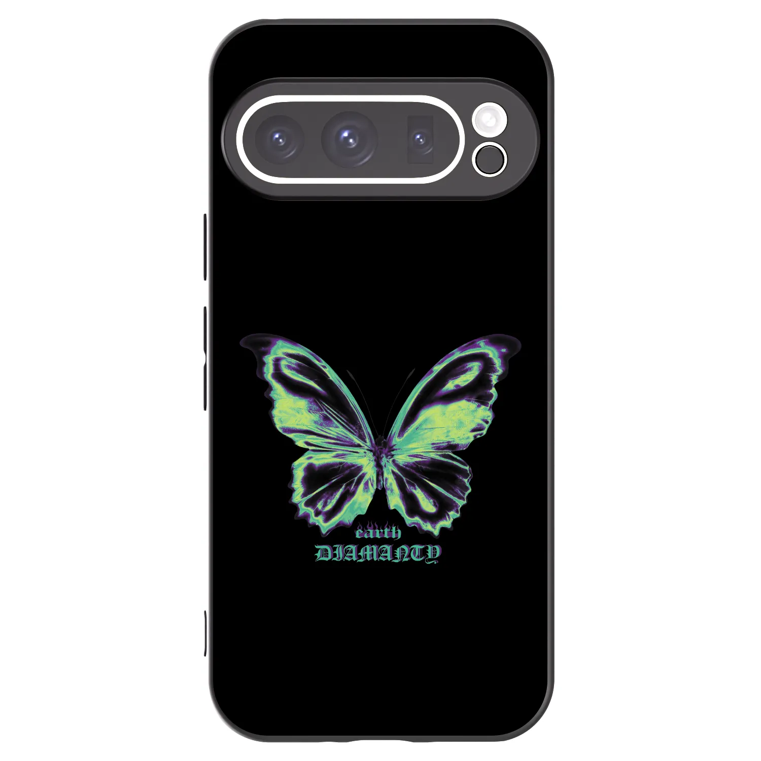 Picasee crna silikonska maskica za Google Pixel 9 Pro - Diamanty Blue