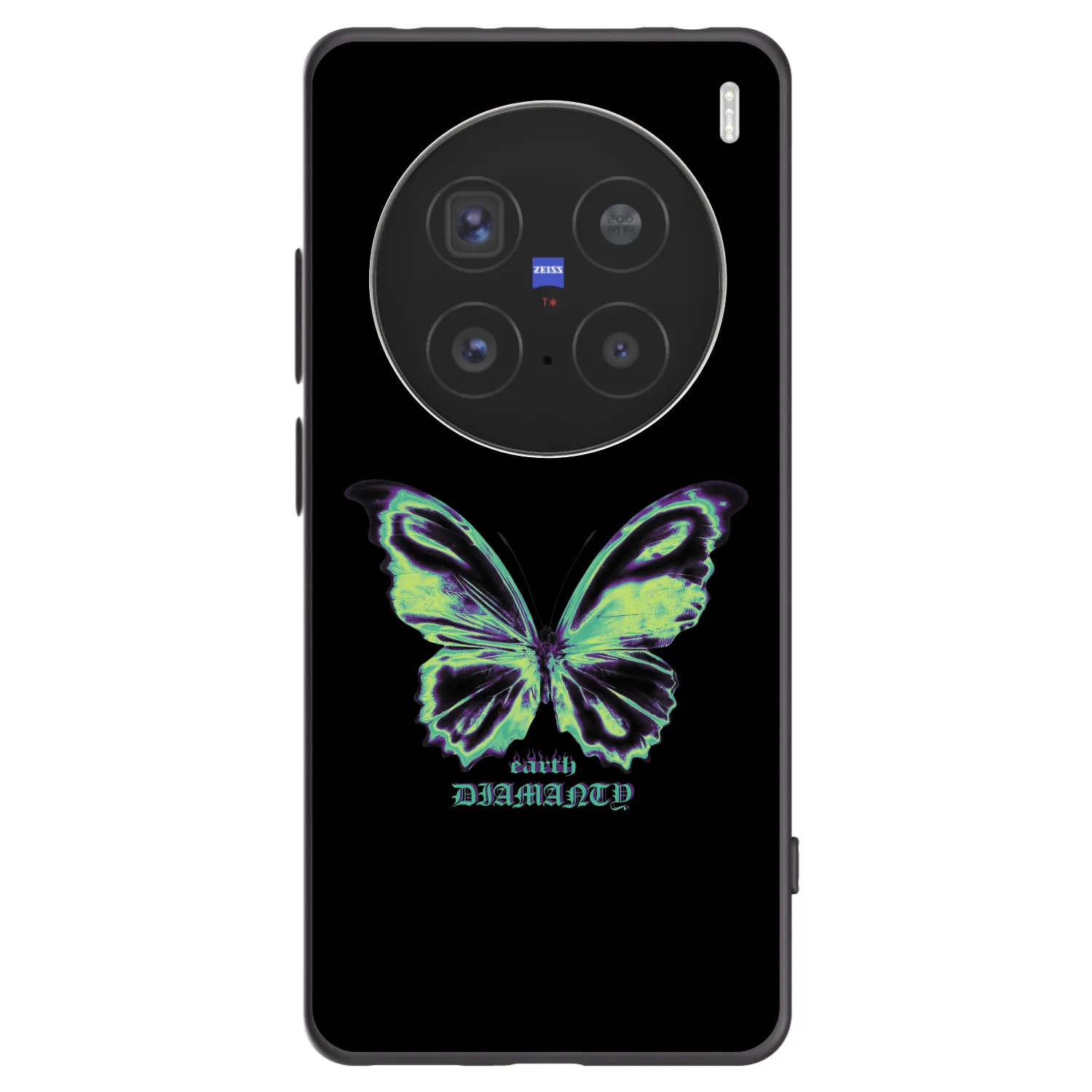 Picasee crna silikonska maskica za Vivo X200 Pro - Diamanty Blue