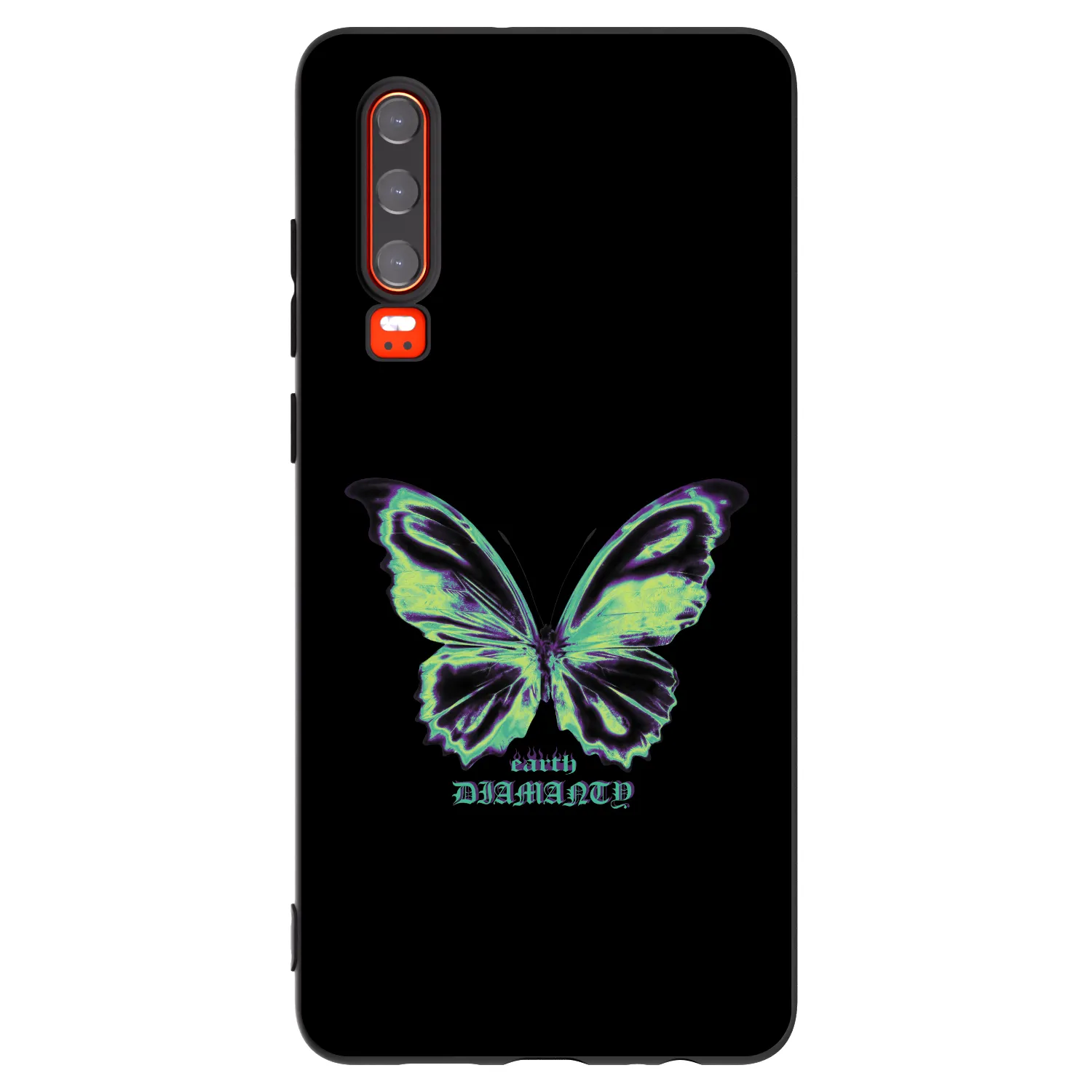 Picasee crna silikonska maskica za Huawei P30 - Diamanty Blue