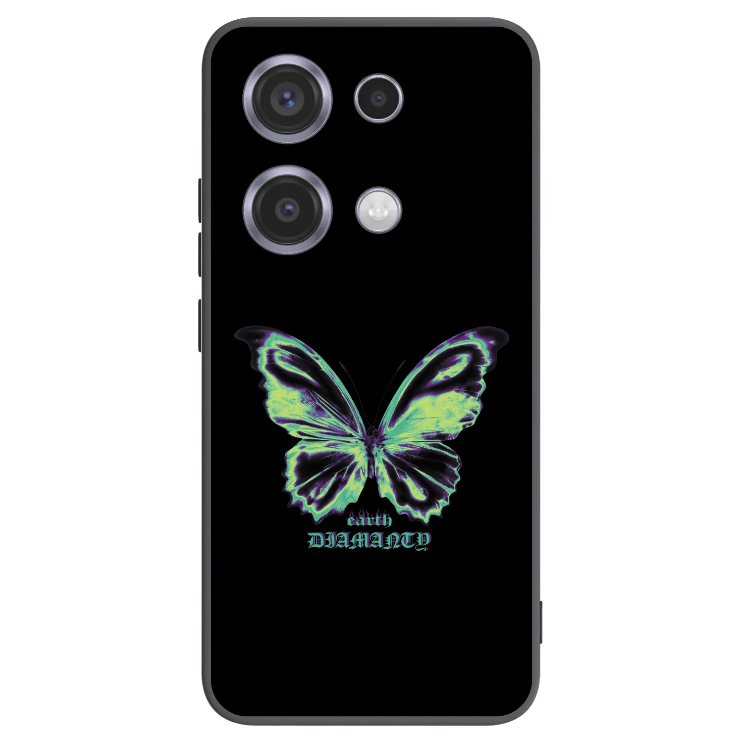 Picasee crna silikonska maskica za Xiaomi Redmi Note 14S - Diamanty Blue