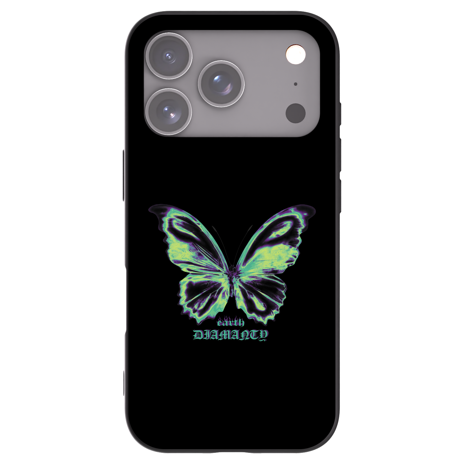 Picasee crna silikonska maskica za Apple iPhone 17 Pro - Diamanty Blue