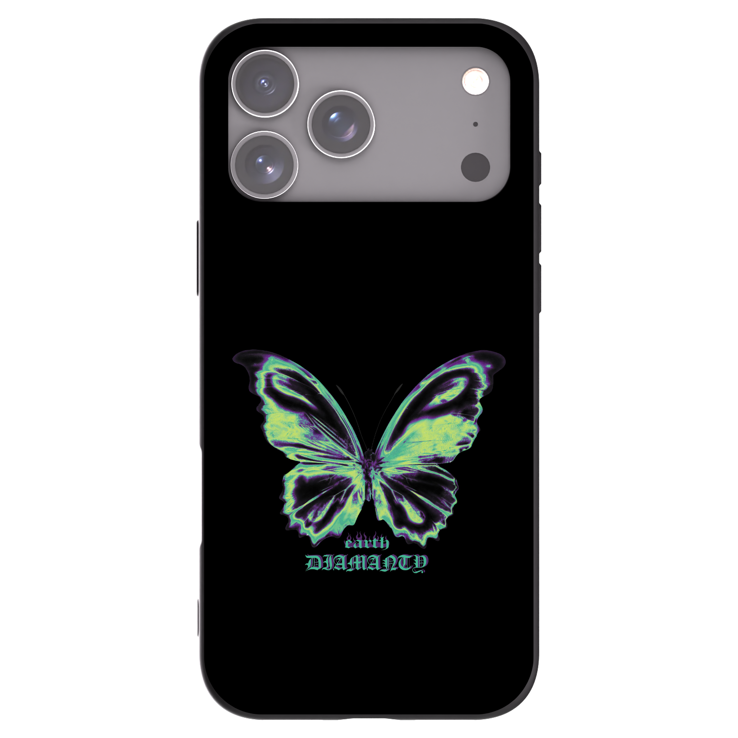 Picasee crna silikonska maskica za Apple iPhone 17 Pro Max - Diamanty Blue