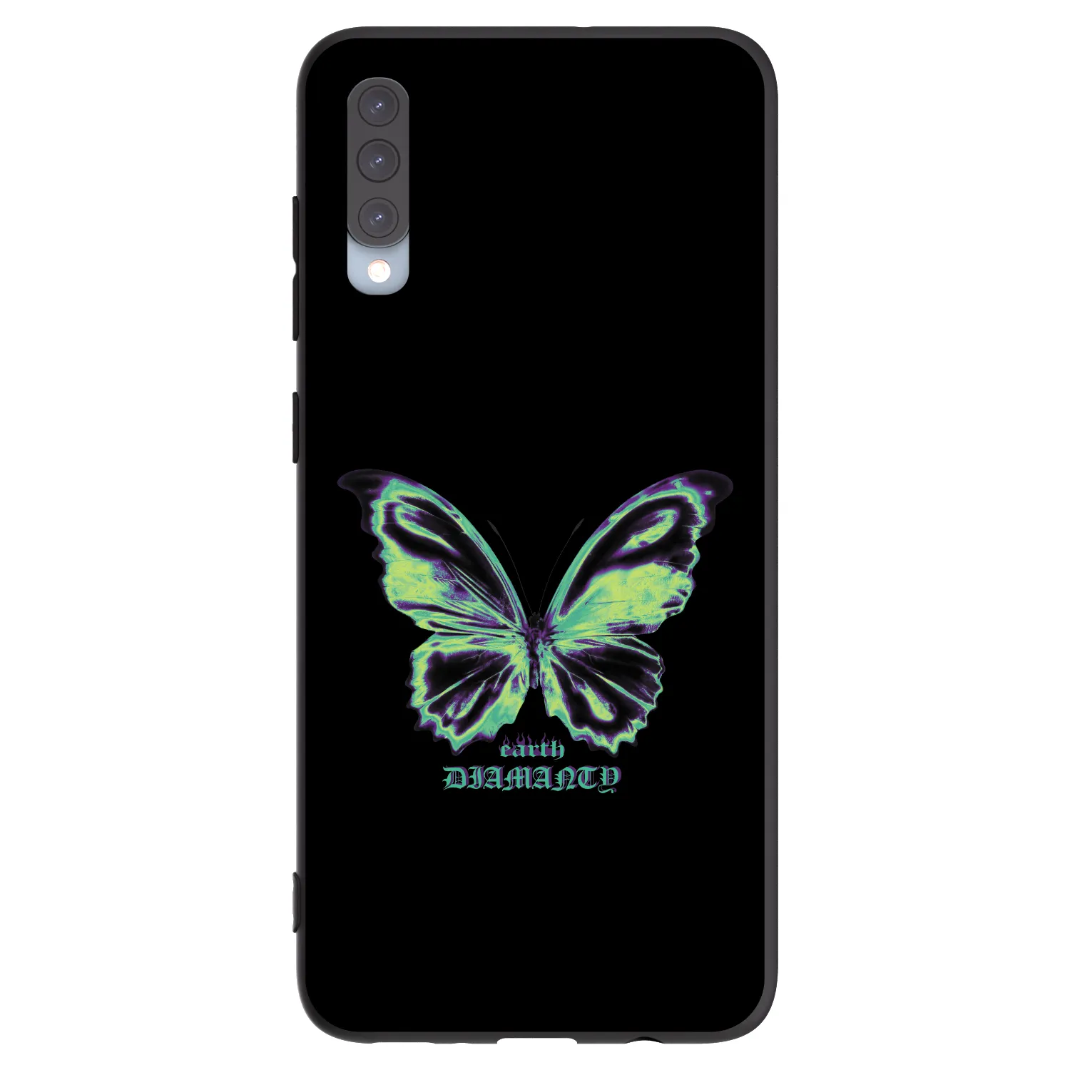 Picasee crna silikonska maskica za Samsung Galaxy A70 A705F - Diamanty Blue