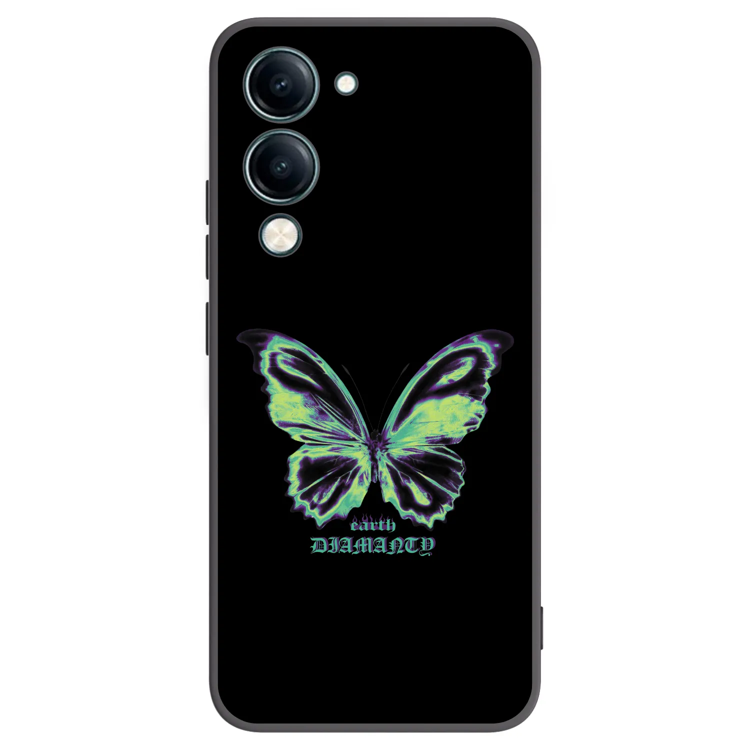 Picasee crna silikonska maskica za Vivo Y29s 5G - Diamanty Blue