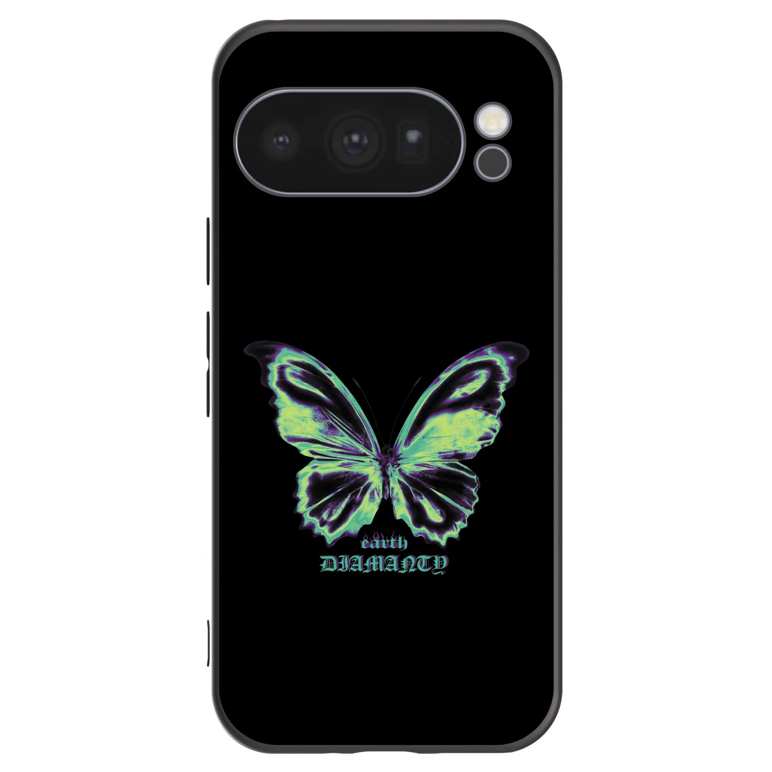 Picasee crna silikonska maskica za Google Pixel 10 Pro - Diamanty Blue