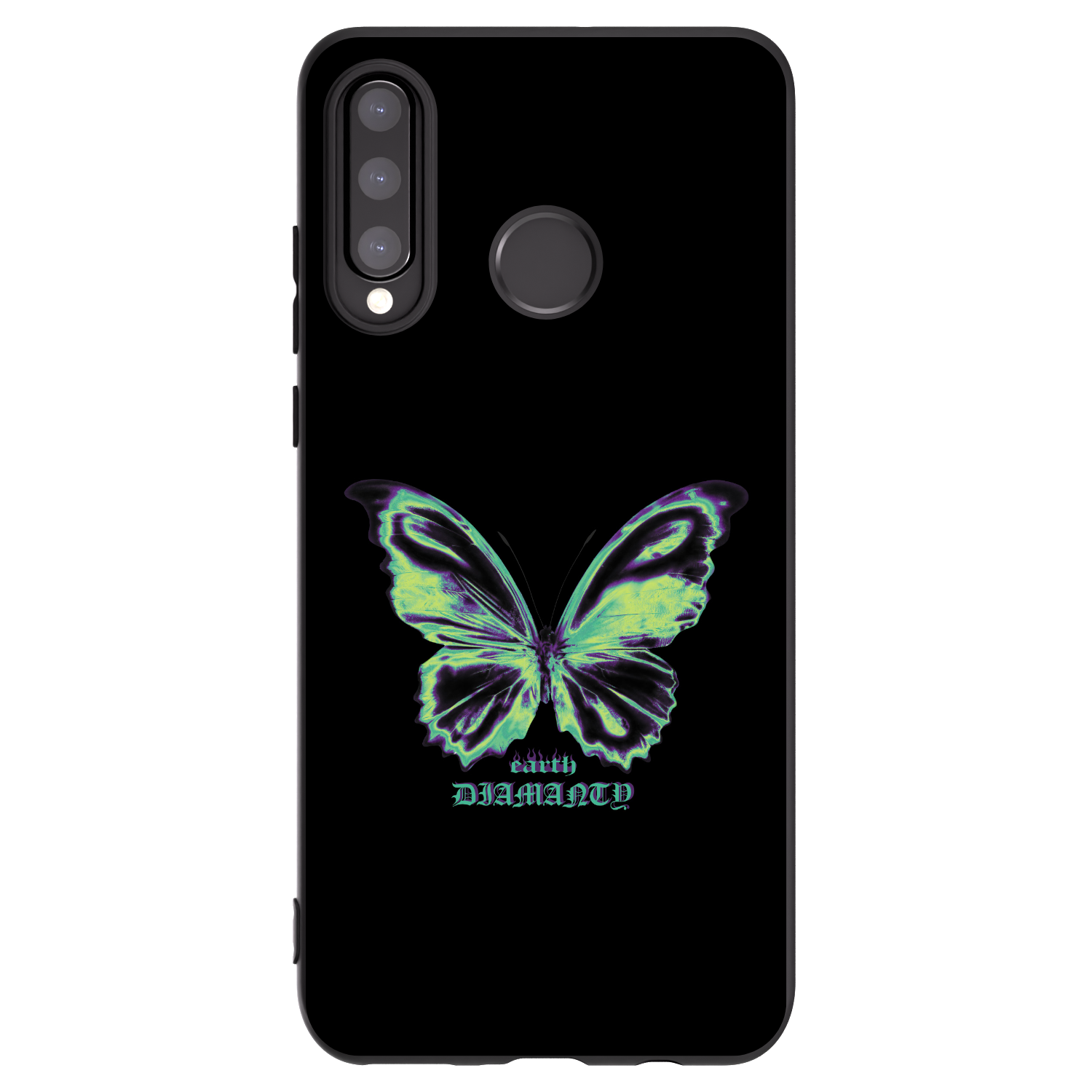 Picasee crna silikonska maskica za Huawei P30 Lite - Diamanty Blue