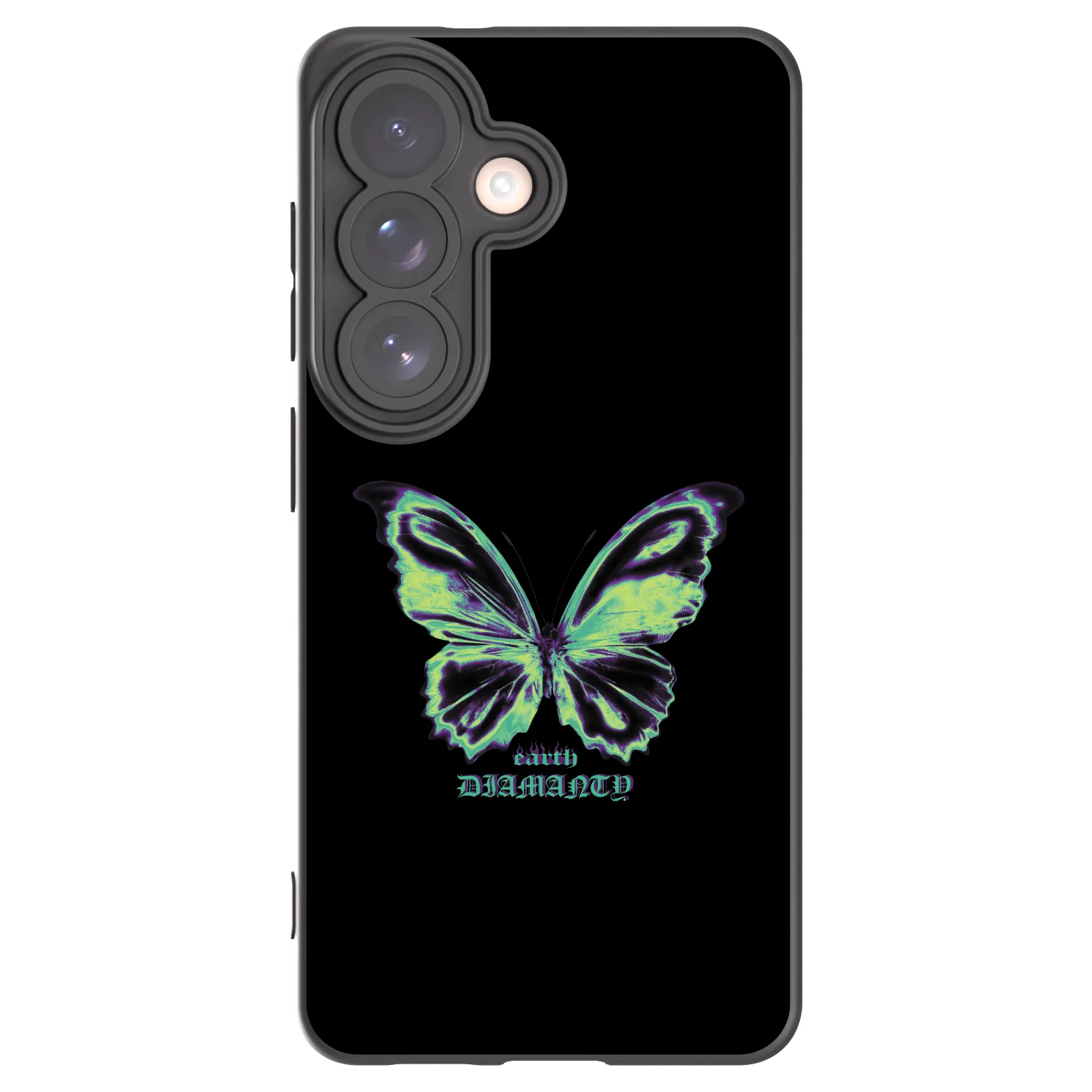 Picasee crna silikonska maskica za Samsung Galaxy S26 - Diamanty Blue