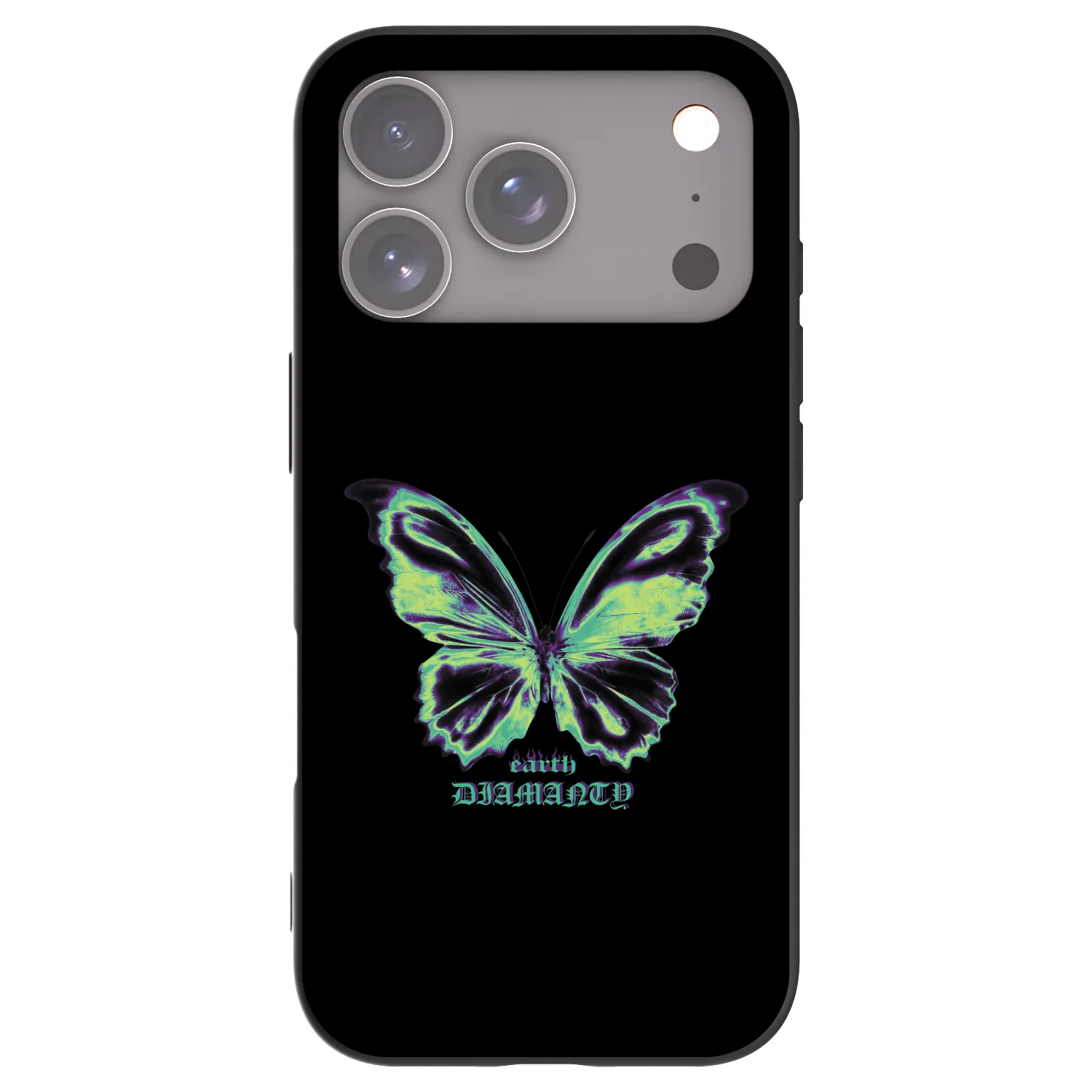Picasee crna silikonska maskica za Apple iPhone 18 Pro - Diamanty Blue