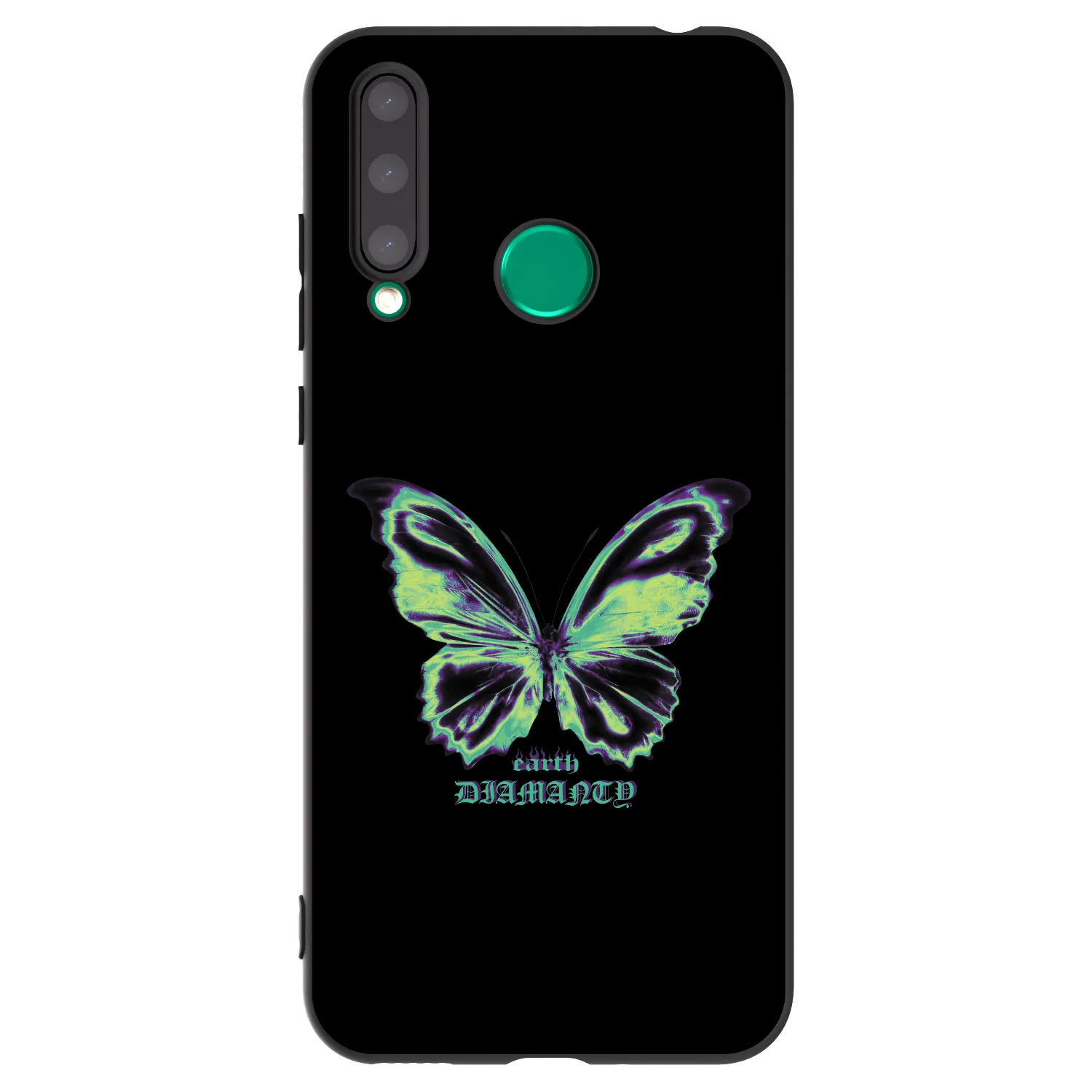 Picasee crna silikonska maskica za Honor 20 Lite - Diamanty Blue
