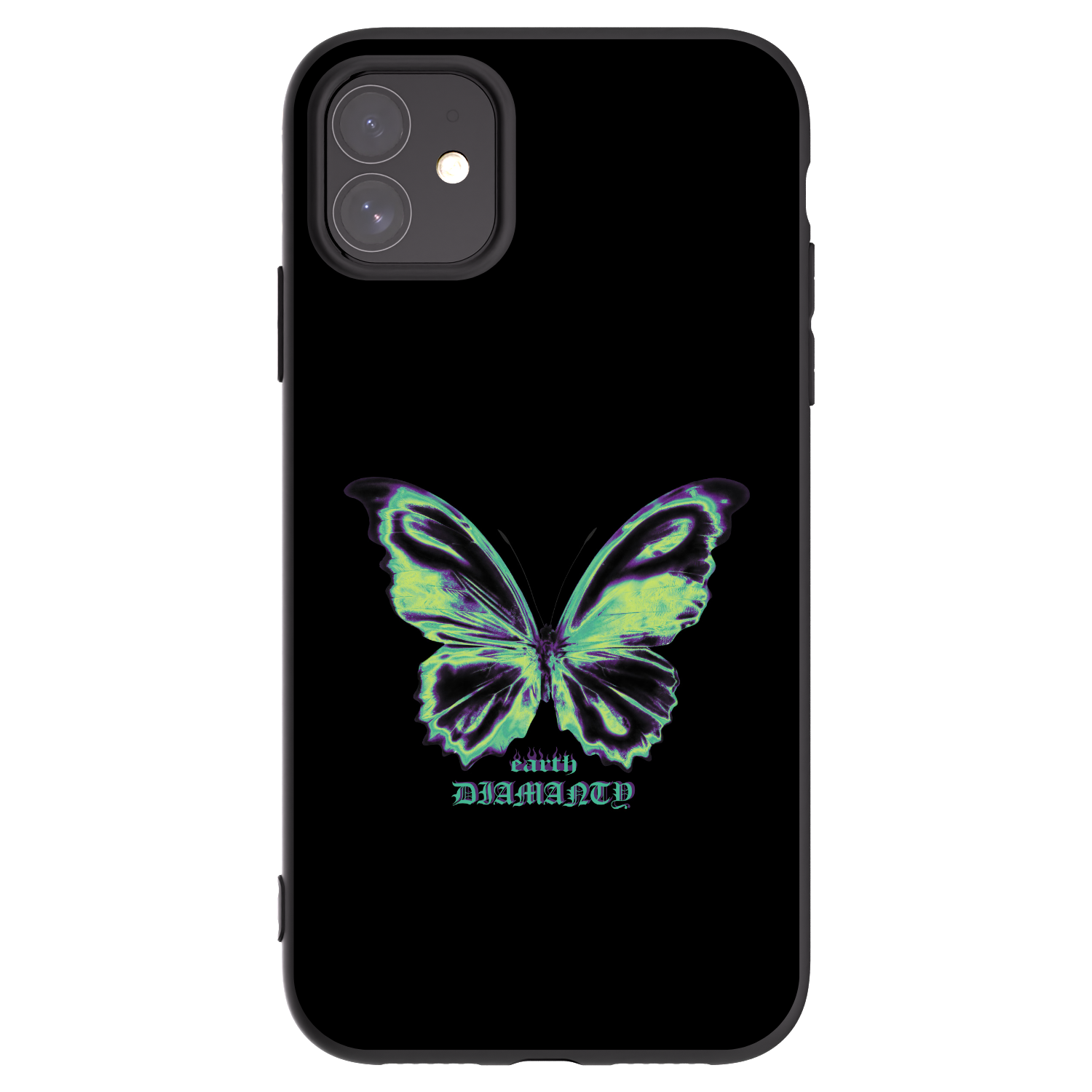 Picasee crna silikonska maskica za Apple iPhone 11 - Diamanty Blue