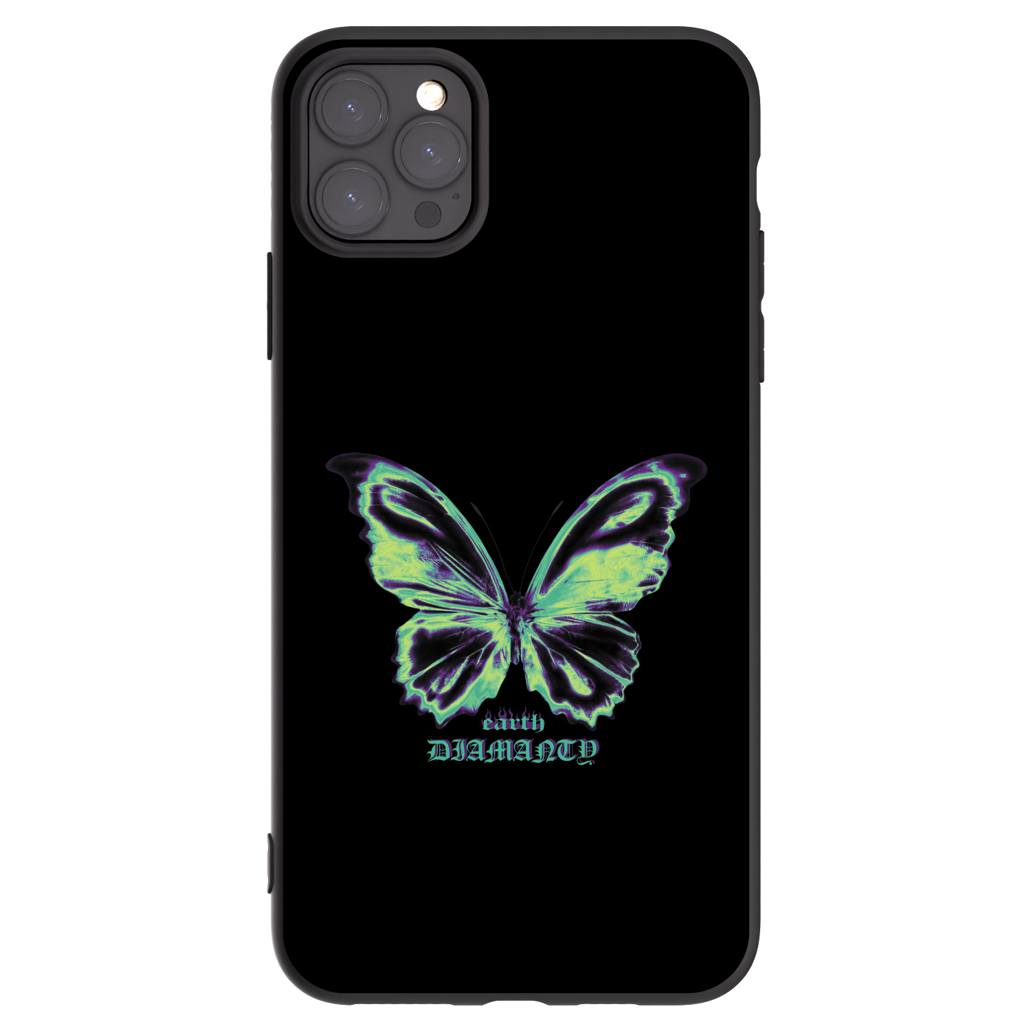 Picasee crna silikonska maskica za Apple iPhone 11 Pro Max - Diamanty Blue