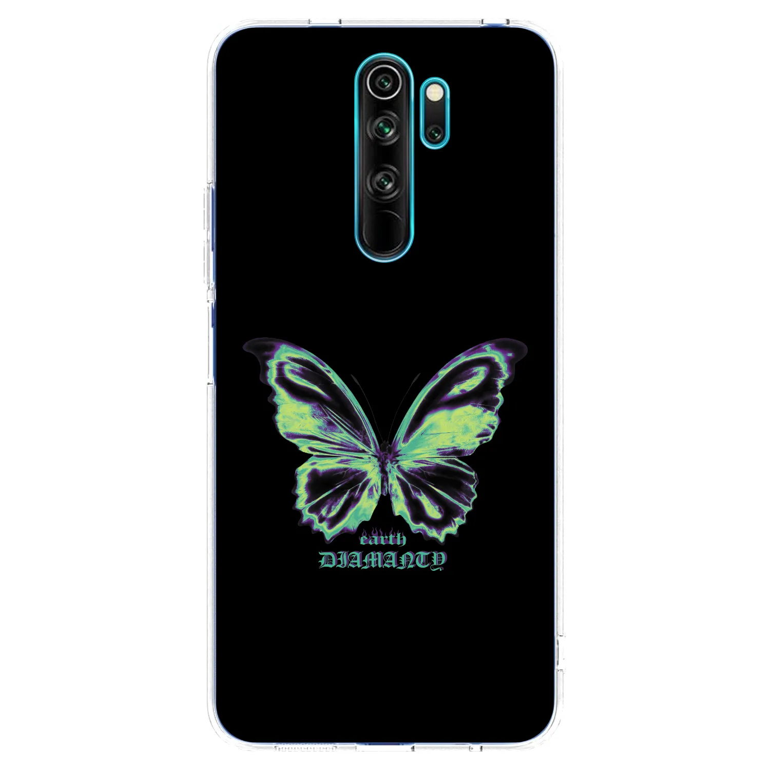 Picasee silikonska prozirna maskica za Xiaomi Redmi Note 8 Pro - Diamanty Blue