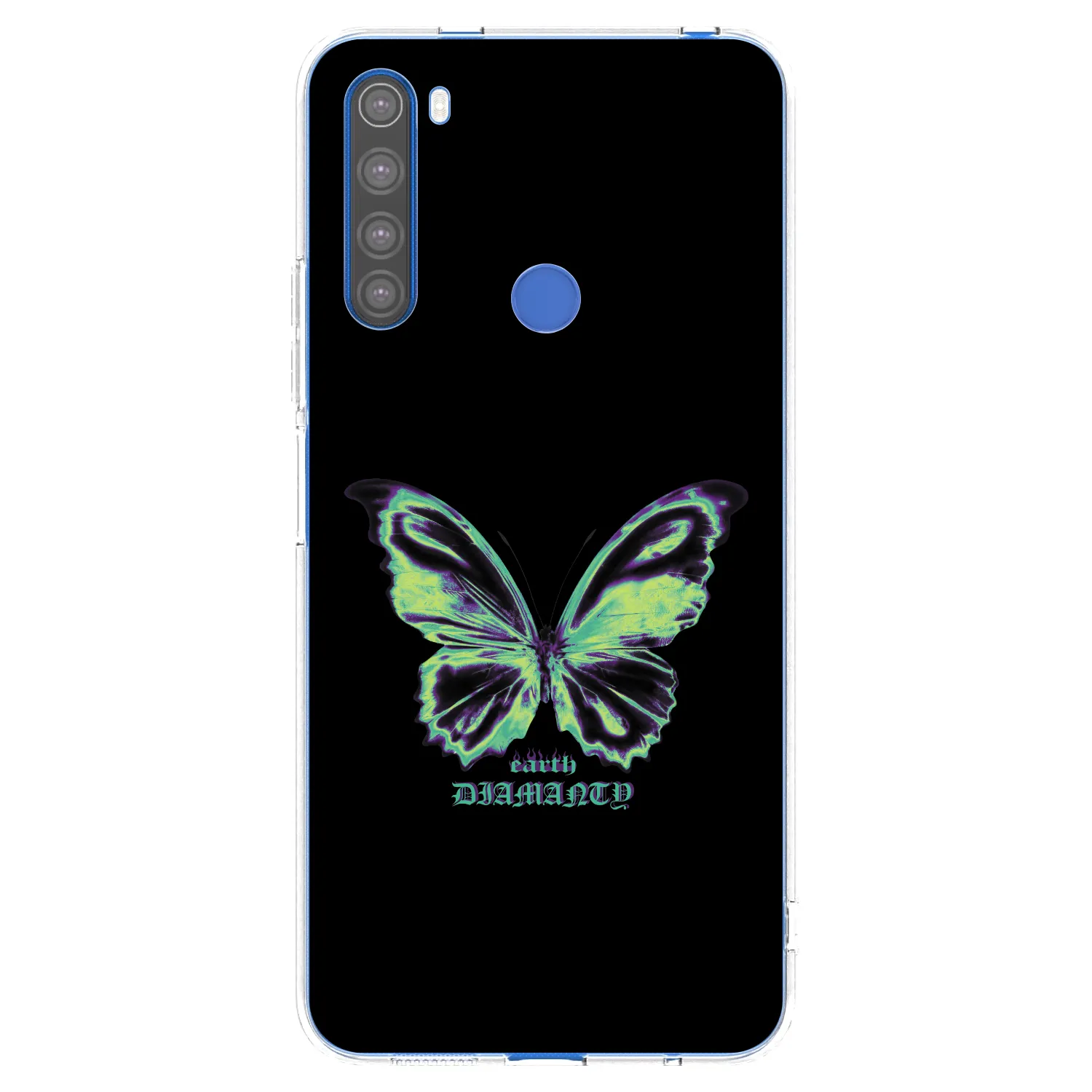 Picasee silikonska prozirna maskica za Xiaomi Redmi Note 8T - Diamanty Blue