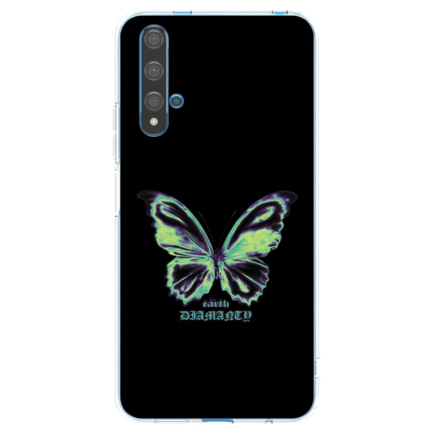 Picasee silikonska prozirna maskica za Huawei Nova 5T - Diamanty Blue