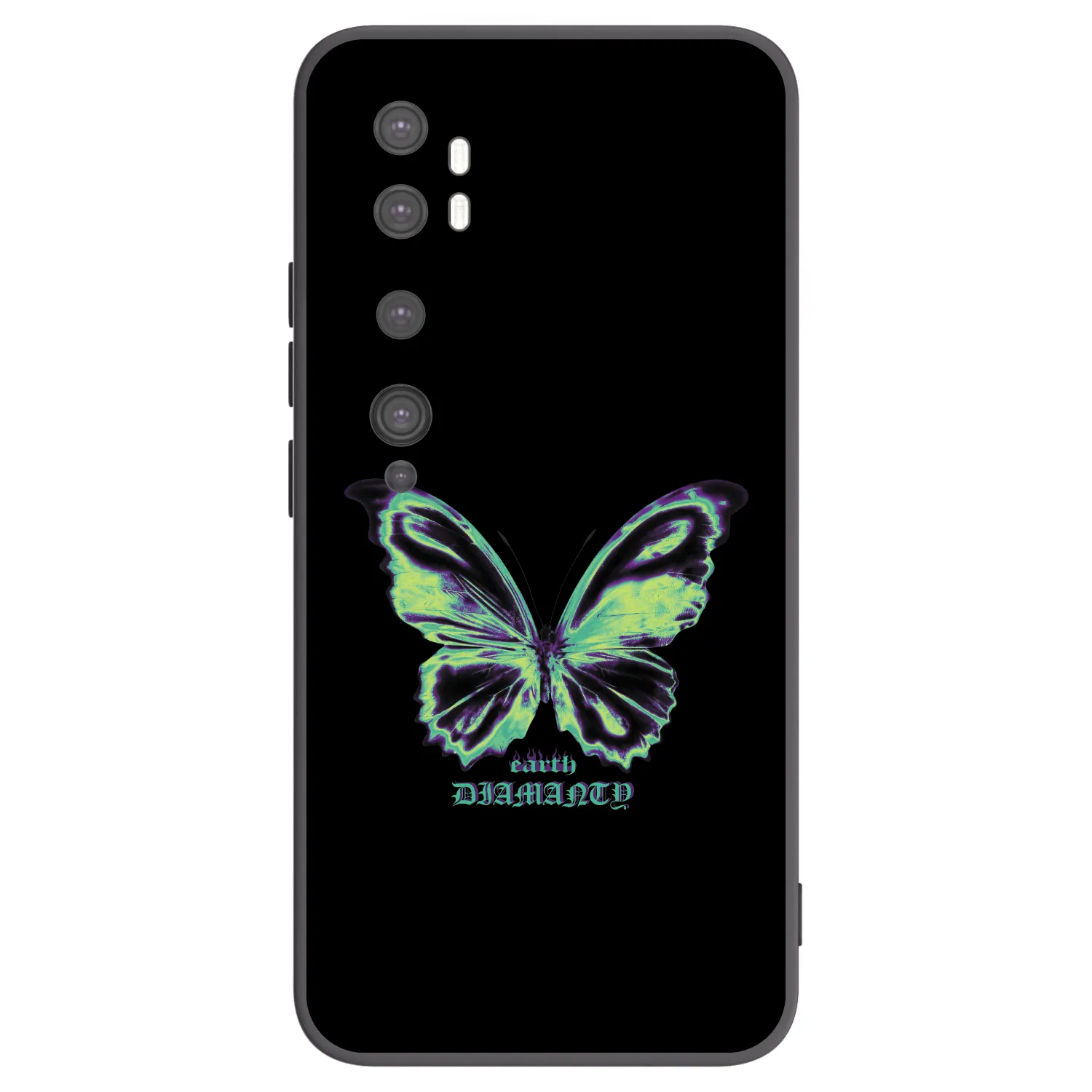 Picasee crna silikonska maskica za Xiaomi Mi Note 10 (Pro) - Diamanty Blue
