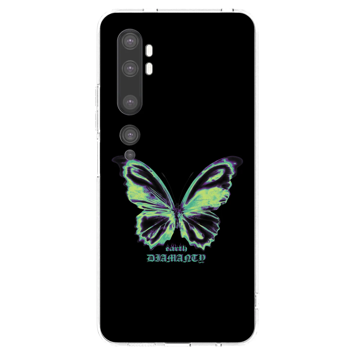 Picasee silikonska prozirna maskica za Xiaomi Mi Note 10 (Pro) - Diamanty Blue