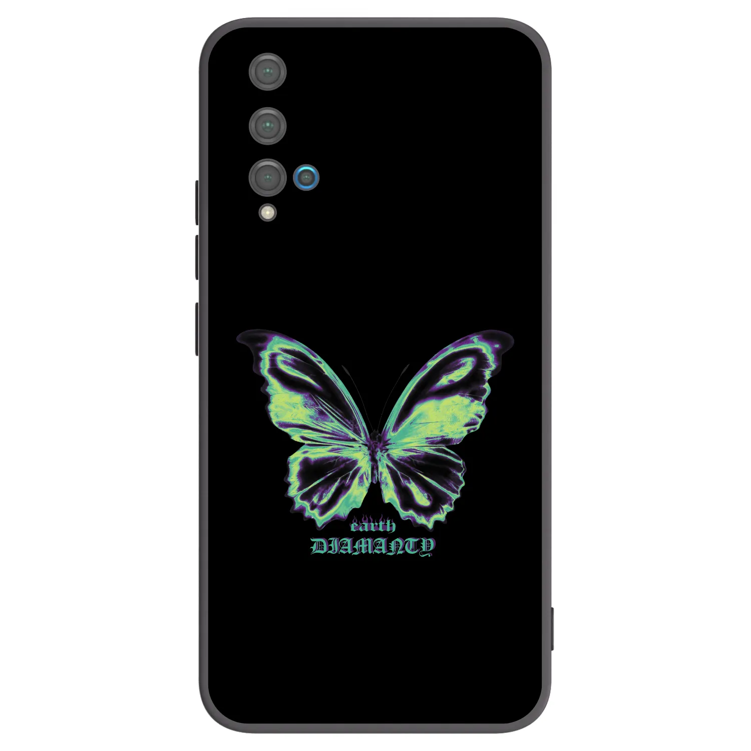 Picasee crna silikonska maskica za Huawei Nova 5T - Diamanty Blue