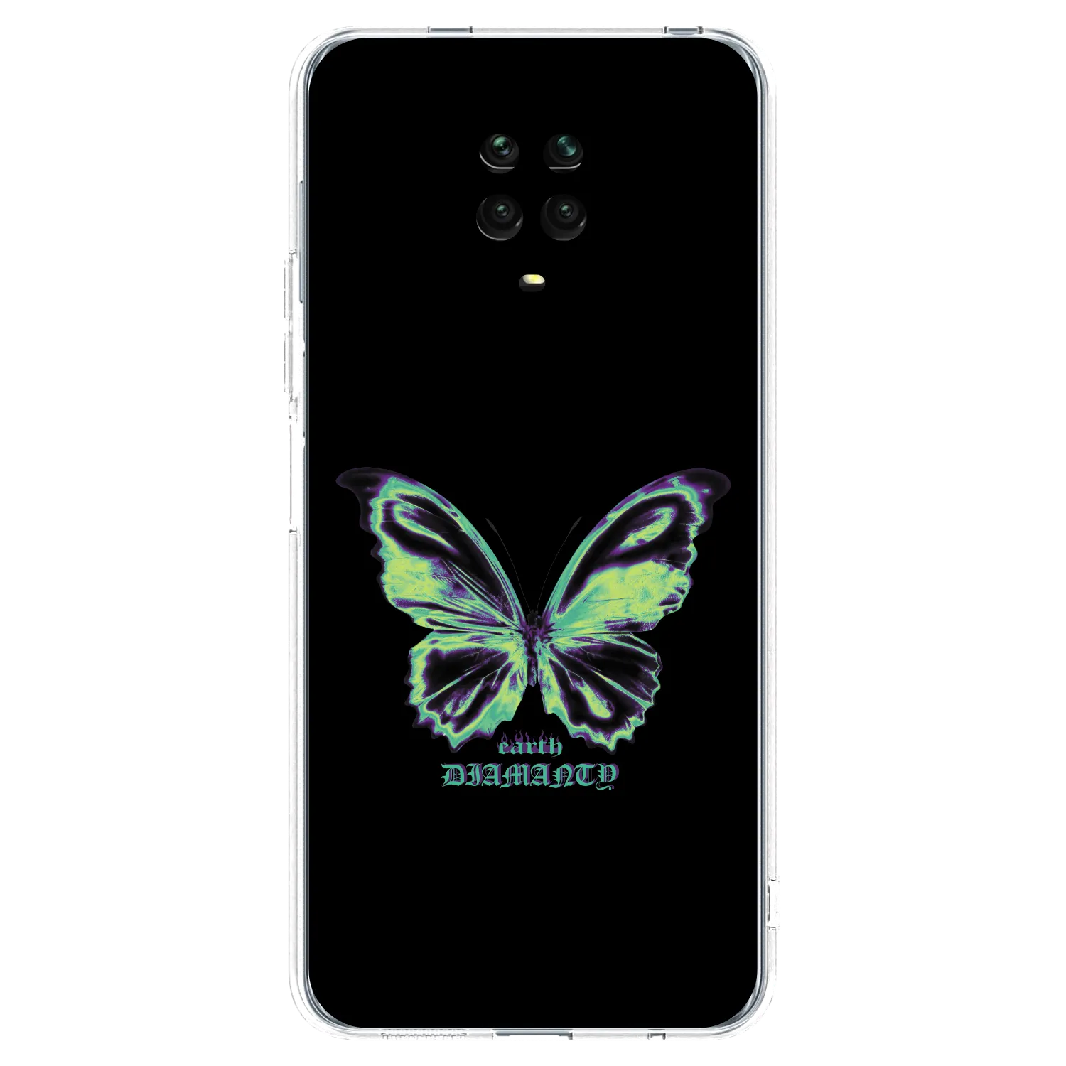 Picasee silikonska prozirna maskica za Xiaomi Redmi Note 9 Pro - Diamanty Blue