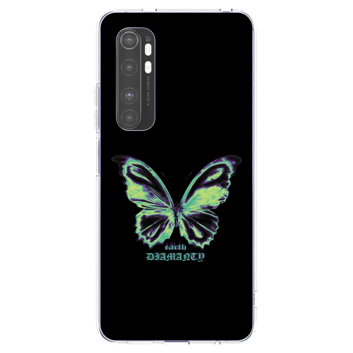 Picasee silikonska prozirna maskica za Xiaomi Mi Note 10 Lite - Diamanty Blue