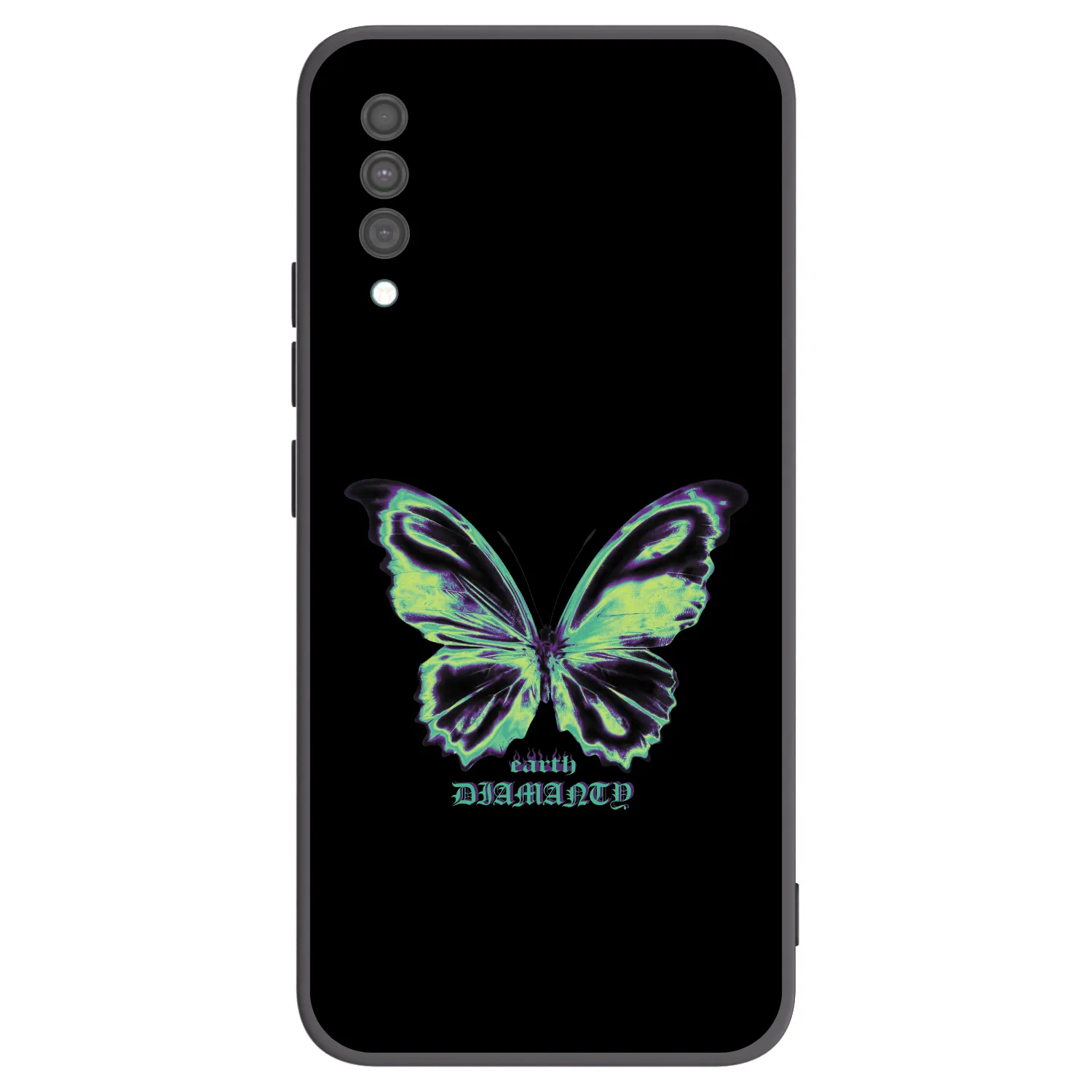 Picasee crna silikonska maskica za Samsung Galaxy A30s A307F - Diamanty Blue