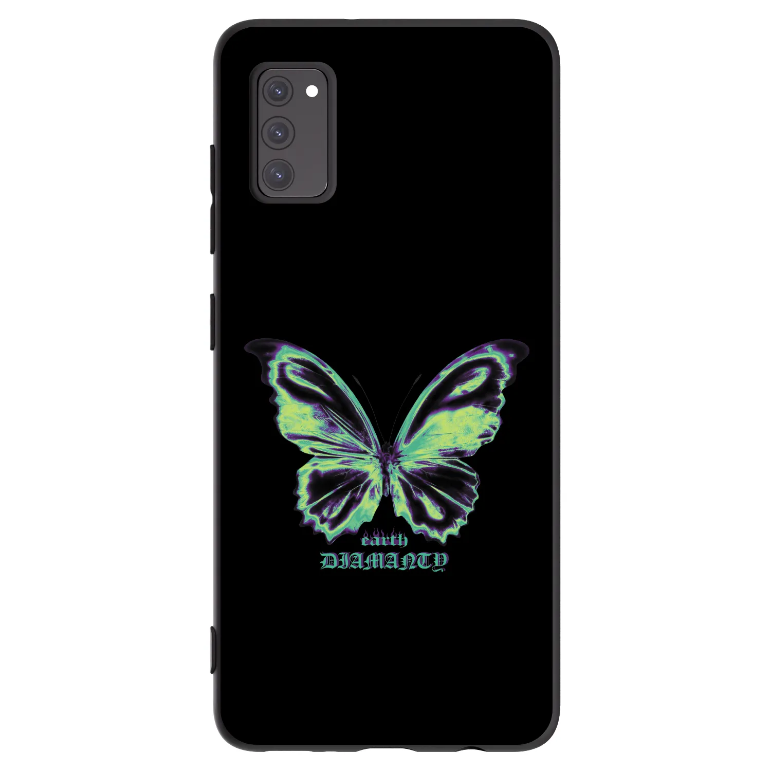 Picasee crna silikonska maskica za Samsung Galaxy A41 A415F - Diamanty Blue