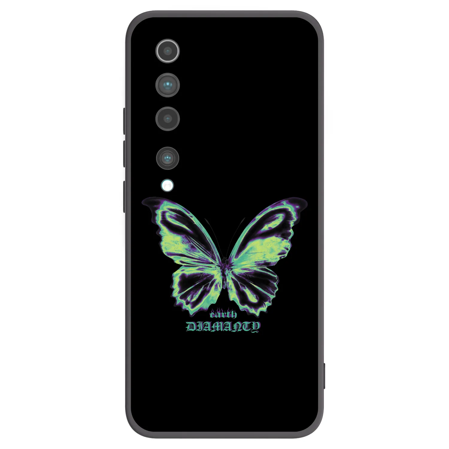 Picasee crna silikonska maskica za Xiaomi Mi 10 - Diamanty Blue