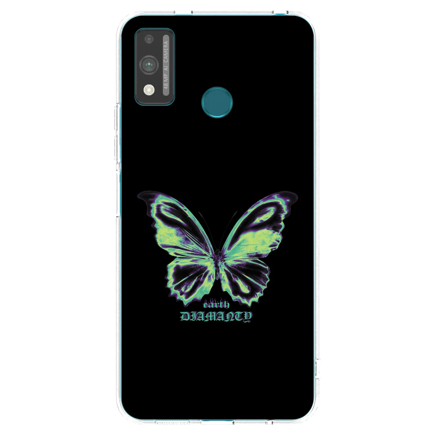 Picasee silikonska prozirna maskica za Honor 9X Lite - Diamanty Blue
