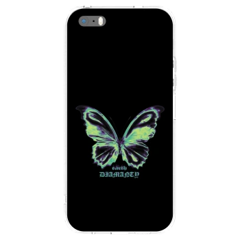 Picasee silikonska prozirna maskica za Apple iPhone 5/5S/SE - Diamanty Blue