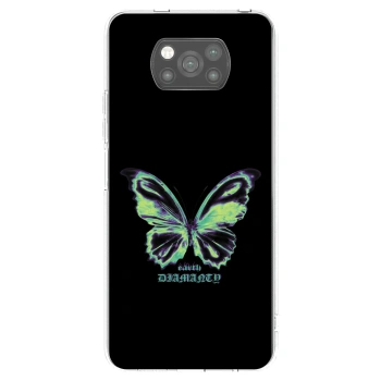 Picasee crna silikonska maskica za Xiaomi Poco X3 - Diamanty Blue
