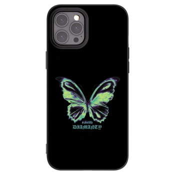 Picasee crna silikonska maskica za Apple iPhone 12 Pro Max - Diamanty Blue