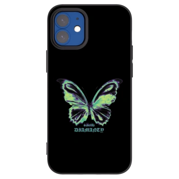 Picasee crna silikonska maskica za Apple iPhone 12 mini - Diamanty Blue