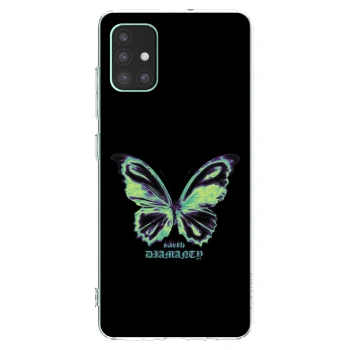 Picasee silikonska prozirna maskica za Samsung Galaxy M51 M515F - Diamanty Blue