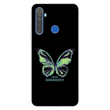 Picasee silikonska prozirna maskica za Realme 5 - Diamanty Blue