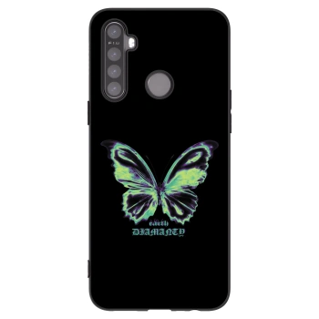 Picasee crna silikonska maskica za Realme 5 - Diamanty Blue