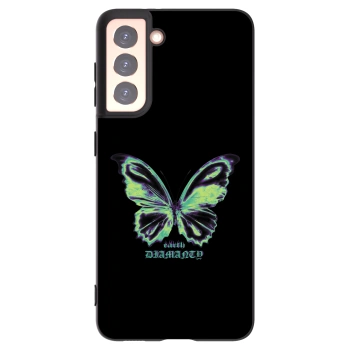 Picasee crna silikonska maskica za Samsung Galaxy S21 5G G991B - Diamanty Blue