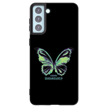 Picasee crna silikonska maskica za Samsung Galaxy S21+ 5G G996F - Diamanty Blue
