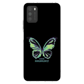 Picasee silikonska prozirna maskica za Xiaomi Poco M3 - Diamanty Blue