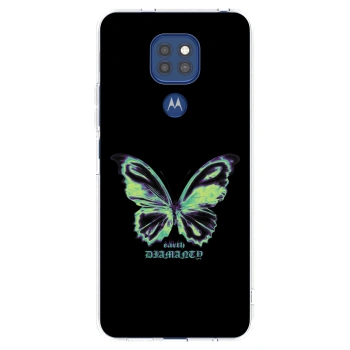 Picasee silikonska prozirna maskica za Motorola Moto G9 Play - Diamanty Blue