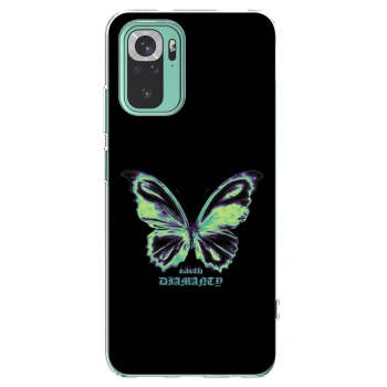 Picasee silikonska prozirna maskica za Xiaomi Redmi Note 10 Pro - Diamanty Blue