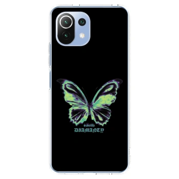 Picasee silikonska prozirna maskica za Xiaomi Mi 11 Lite - Diamanty Blue