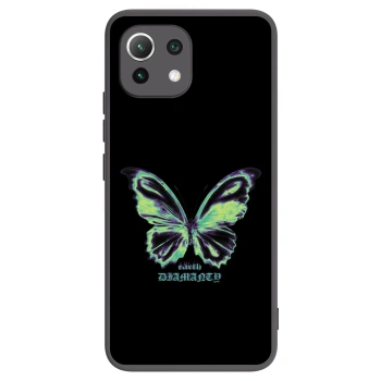 Picasee crna silikonska maskica za Xiaomi Mi 11 Lite - Diamanty Blue