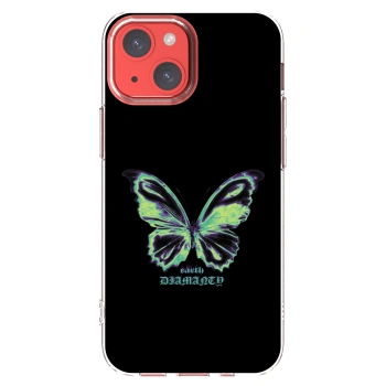 Picasee silikonska prozirna maskica za Apple iPhone 13 mini - Diamanty Blue