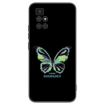 Picasee crna silikonska maskica za Xiaomi Redmi 10 - Diamanty Blue