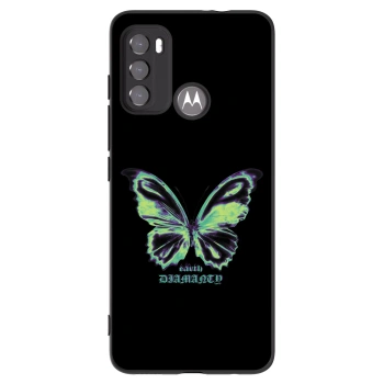 Picasee crna silikonska maskica za Motorola Moto G60 - Diamanty Blue