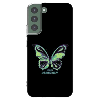 Picasee silikonska prozirna maskica za Samsung Galaxy S22+ 5G - Diamanty Blue