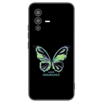 Picasee crna silikonska maskica za Vivo V23 5G - Diamanty Blue